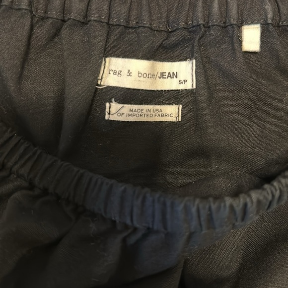 Rag & Bone Elastic Off Shoulder Long Sleeve Side Button Shirt Black‎ Small - Picture 5 of 7